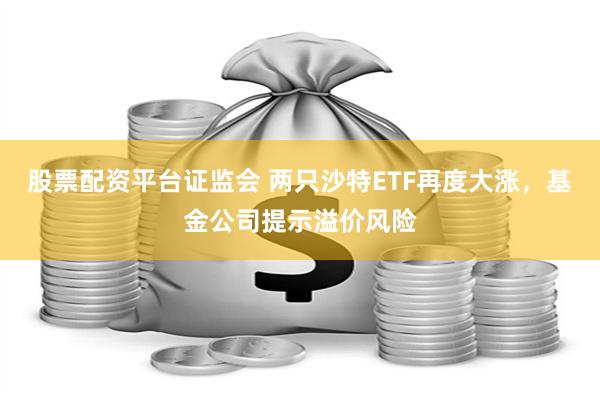 股票配资平台证监会 两只沙特ETF再度大涨，基金公司提示溢价风险