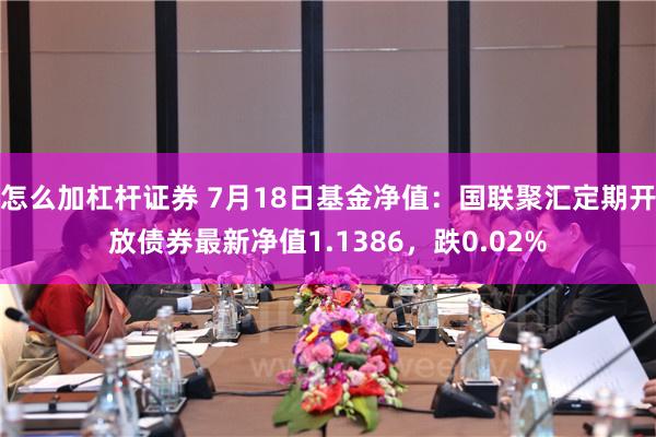 怎么加杠杆证券 7月18日基金净值：国联聚汇定期开放债券最新净值1.1386，跌0.02%