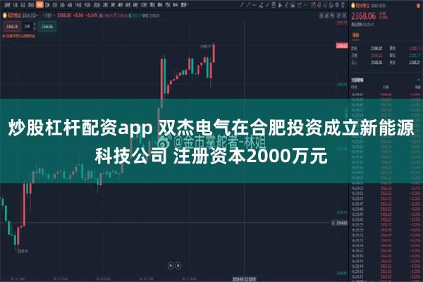 炒股杠杆配资app 双杰电气在合肥投资成立新能源科技公司 注册资本2000万元