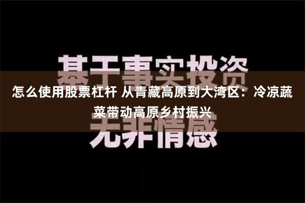 怎么使用股票杠杆 从青藏高原到大湾区：冷凉蔬菜带动高原乡村振兴